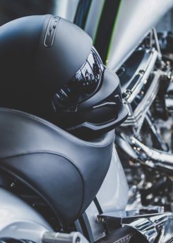 Cropped,Image,Of,New,Motorcycle,In,Shop.,Motorcycles,And,Accessories